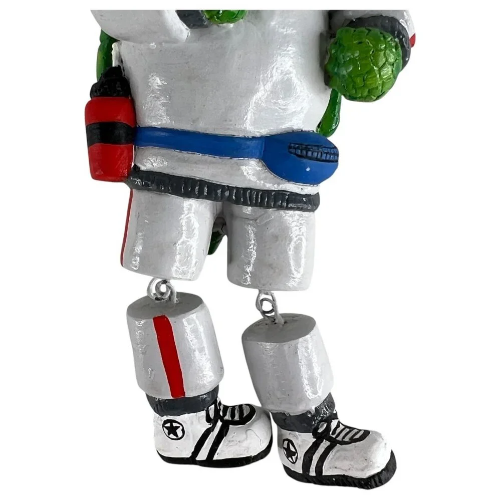 Turtle Jogger Runner Christmas Ornament Jointed  With Headphones & Sneakers 5.5”